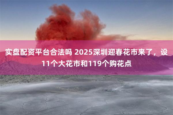 实盘配资平台合法吗 2025深圳迎春花市来了，设11个大花市和119个购花点